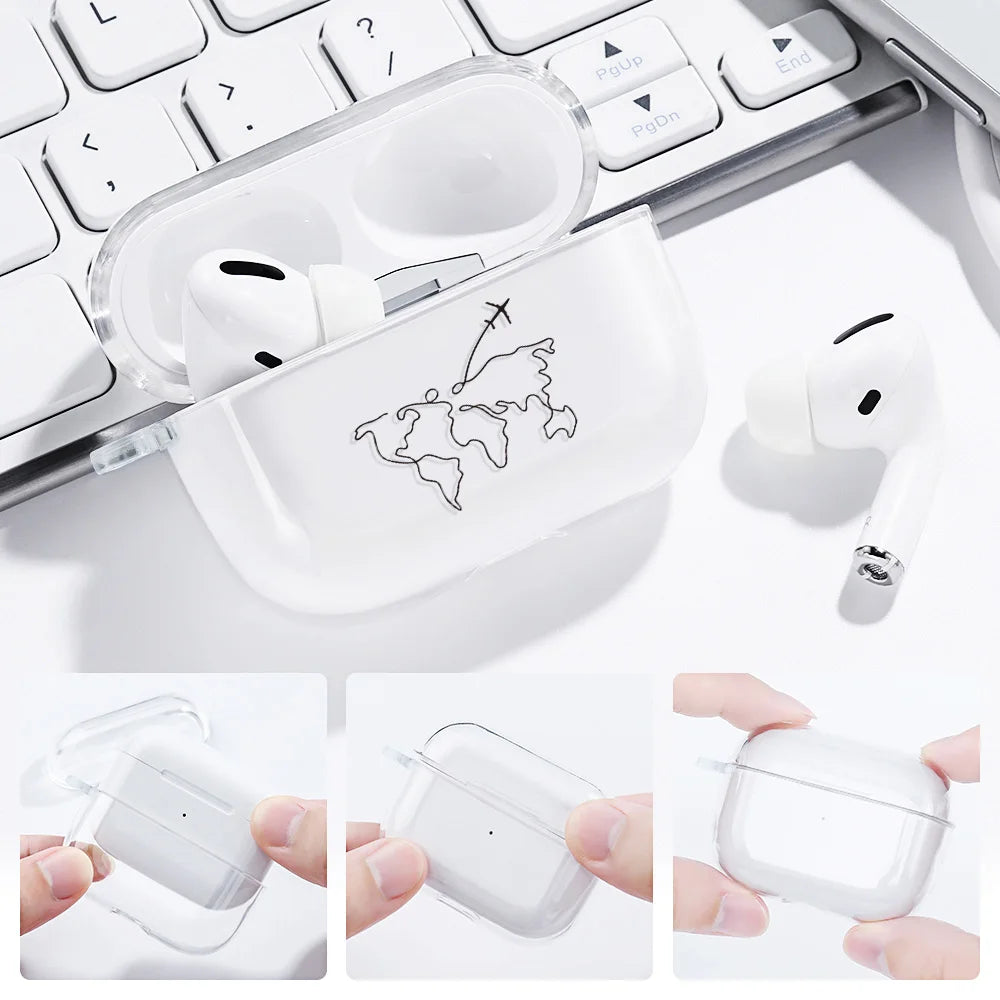 Silicone Case For Apple Airpods Pro Earphone Coque Soft Protector Fundas Airpods Pro Air Pods Pro 2 3 4 1 Cover Earpods Case Box